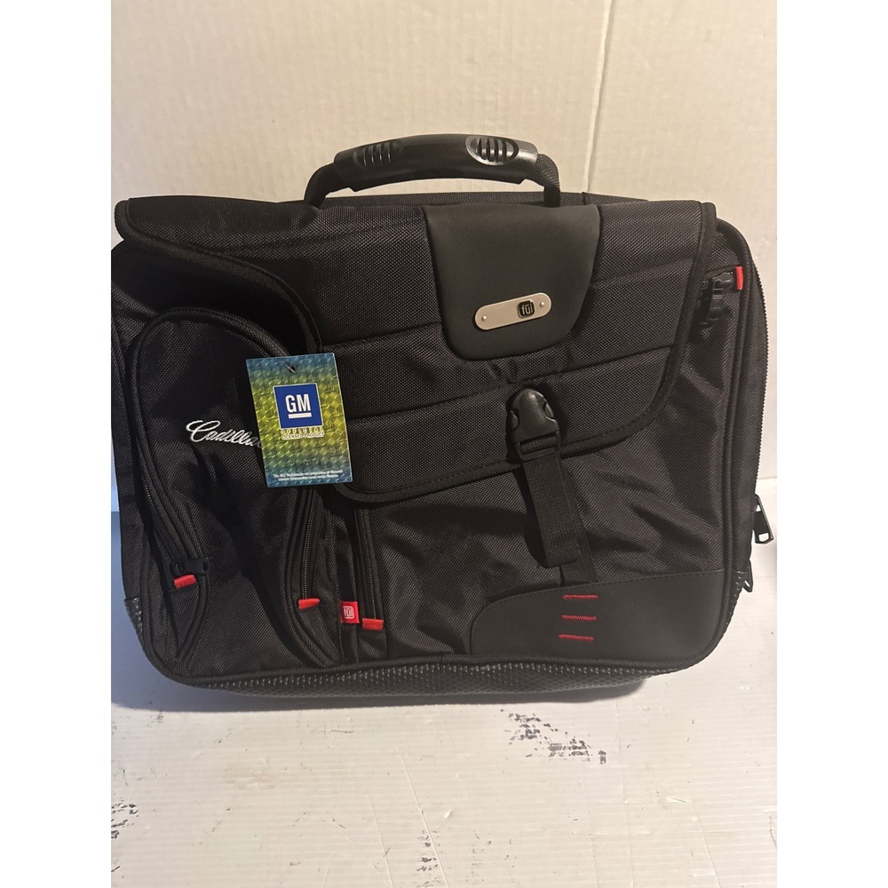 Ful Cadillac GM Licensed Laptop Messenger Bag Black Ballistic Nylon Briefcase‎